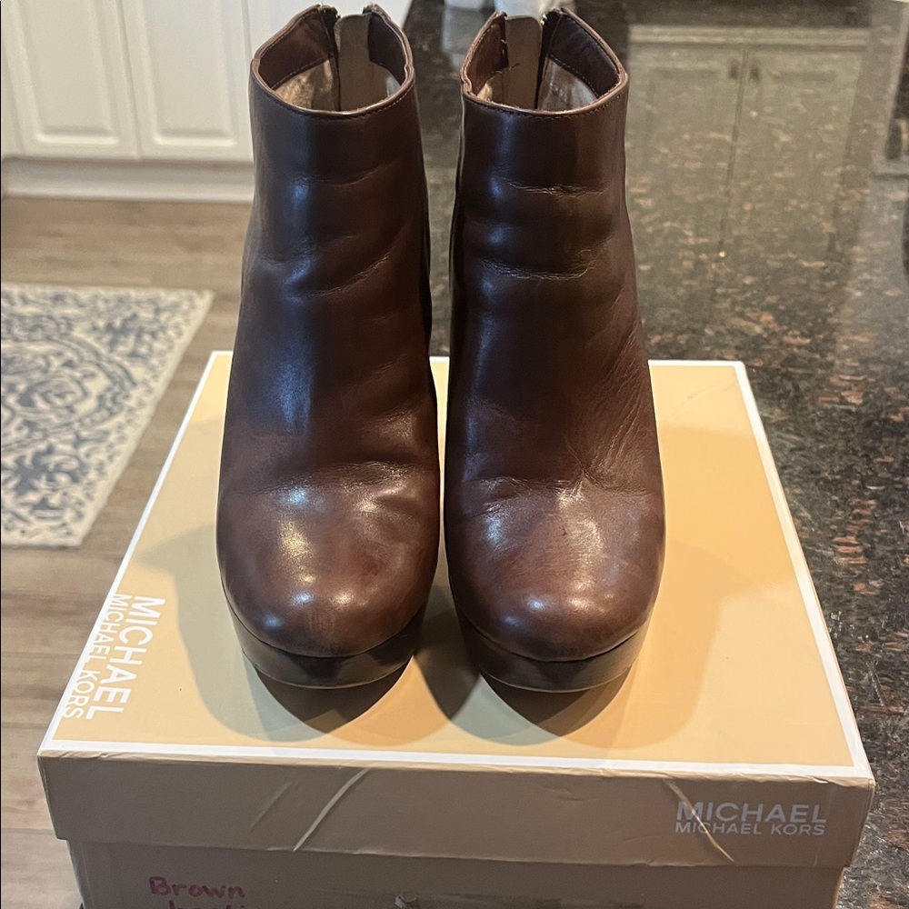 Michael Kors Chocolate Ankle Booties